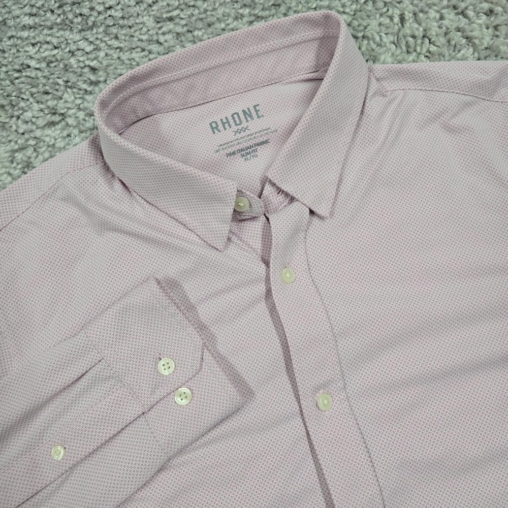 Rhone Mens Commuter Slim Fit Stretch Button‎ Up Shirt Size XL Office Performance